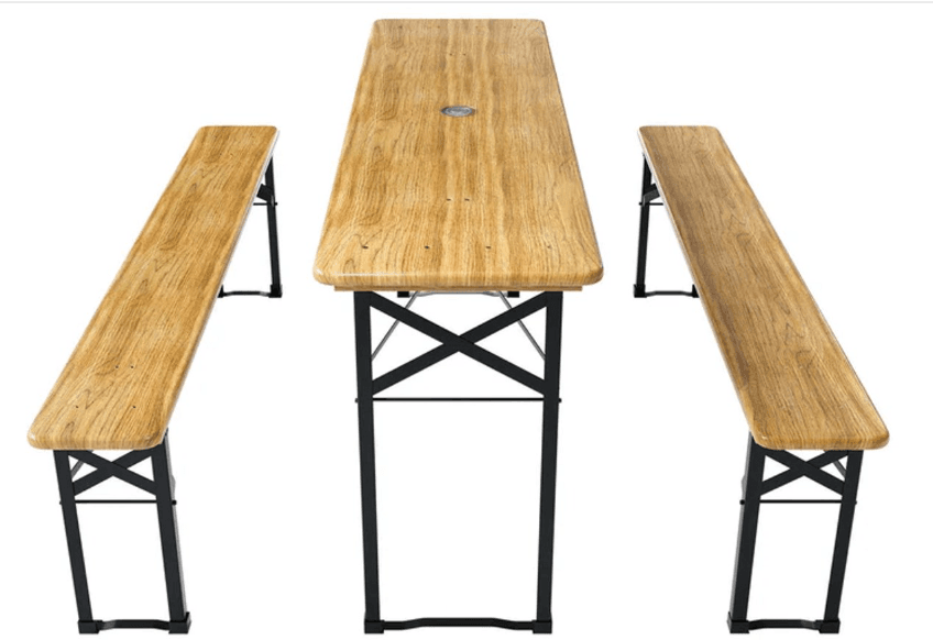 tafel met 2 Banken 3